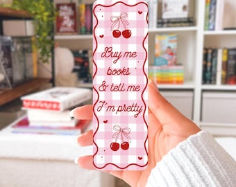 Compre-me livros Marcador | presente para amante de livros, presente literário para amiga, ingresso para marcador, marcador fofo, presente para amante de livros, clube do livro