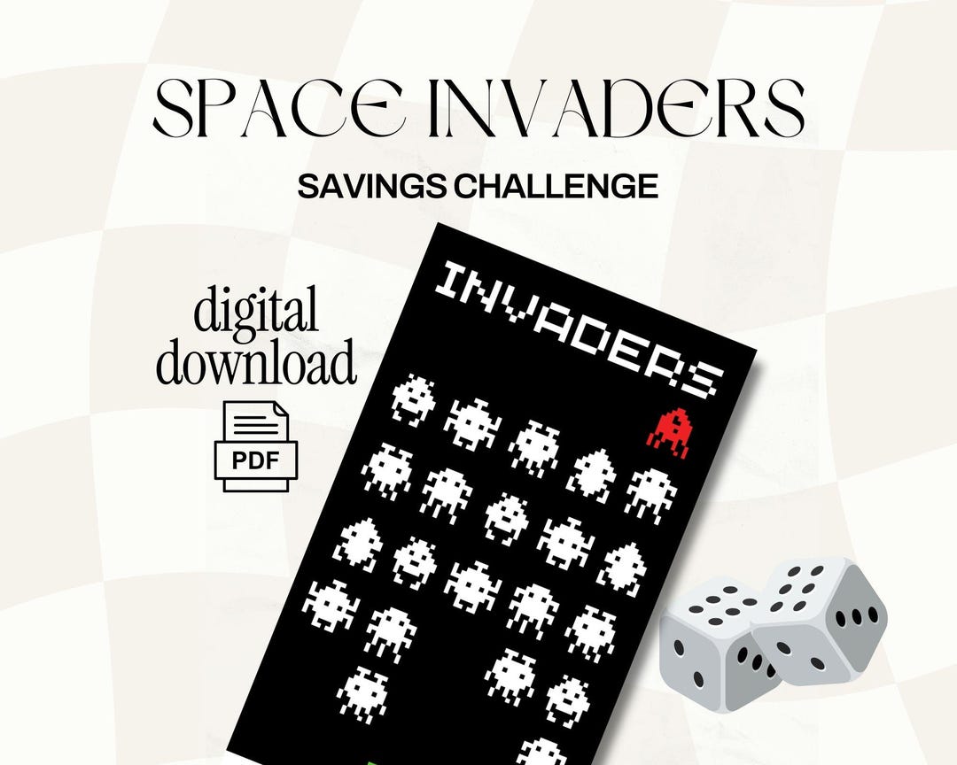 Space Invaders | Arcade Savings Challenge Game Cash Budgeting Savings ...