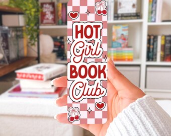 Marcador de livro do Clube de Leitura Hot Girl | presente para seu amante de livros, presente literário para amigo, ingresso para marcador de livro, marcador fofo, presente para amante de livros, clube de leitura