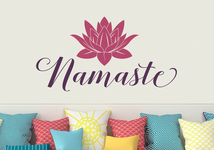 Namaste Decal Namaste Wall Decal Namaste Decor Namaste Art | Etsy