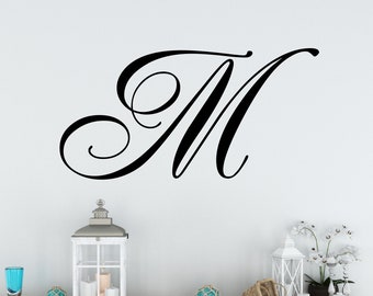 Initial Wall Decal Monogram - Large 22" Wall Decal Single Vinyl Letter - Removable Wall Decal - Vinyl Wall Stickers