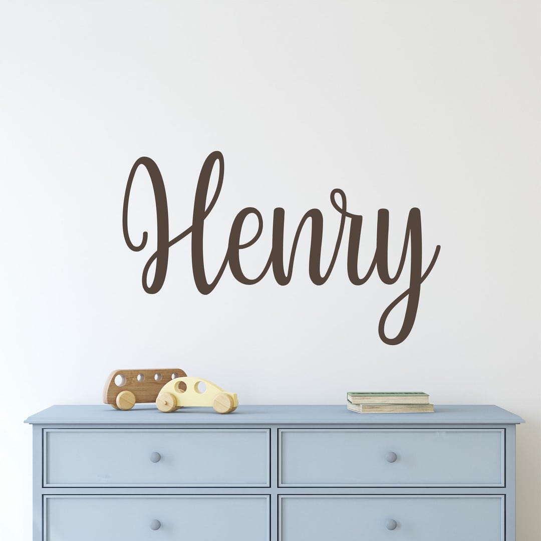 Personalized Name Monogram Wall Sticker - Custom Name Wall Decal - Kids ...