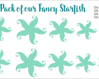 Starfish decals - Starfish Wall Decals - Bulk Starfish Decals - Beach Starfish Decor - Ocean starfish decals