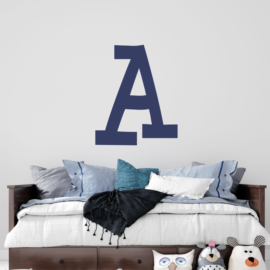 Kids Initial Letter - Initial Wall Monogram - Name Letter Wall Decal ...