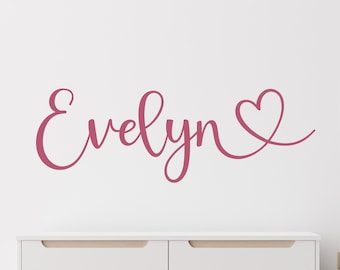 Personalized Girls Room Name Decal - Swirly Name Wall Decal - Nursery Custom Name Décor Wall Art - Gift