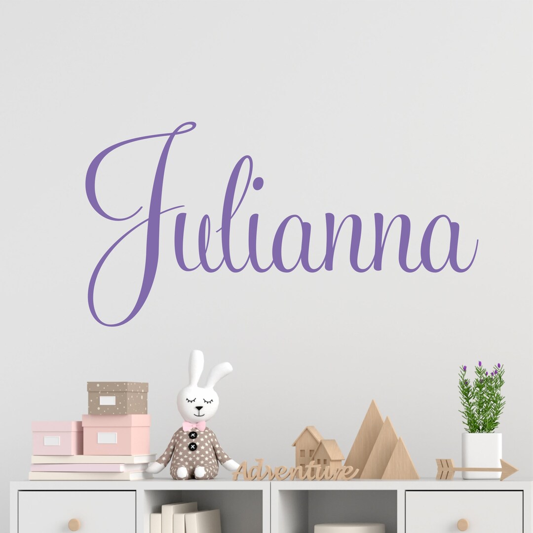Girls Custom Name Decal - Nursery Name Decal - Children Wall Decal ...