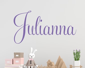 Girls Custom Name Decal - Nursery Name Decal - Children Wall Decal - Vinyl Wall Decals