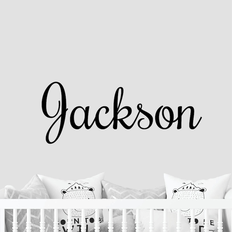 Personalized Name Monogram Wall Sticker - Custom Name Wall Decal - Kids ...