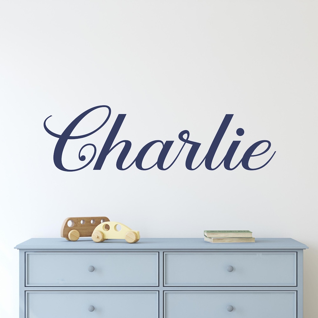 Personalized Name Monogram Wall Sticker - Custom Name Wall Decal - Kids ...