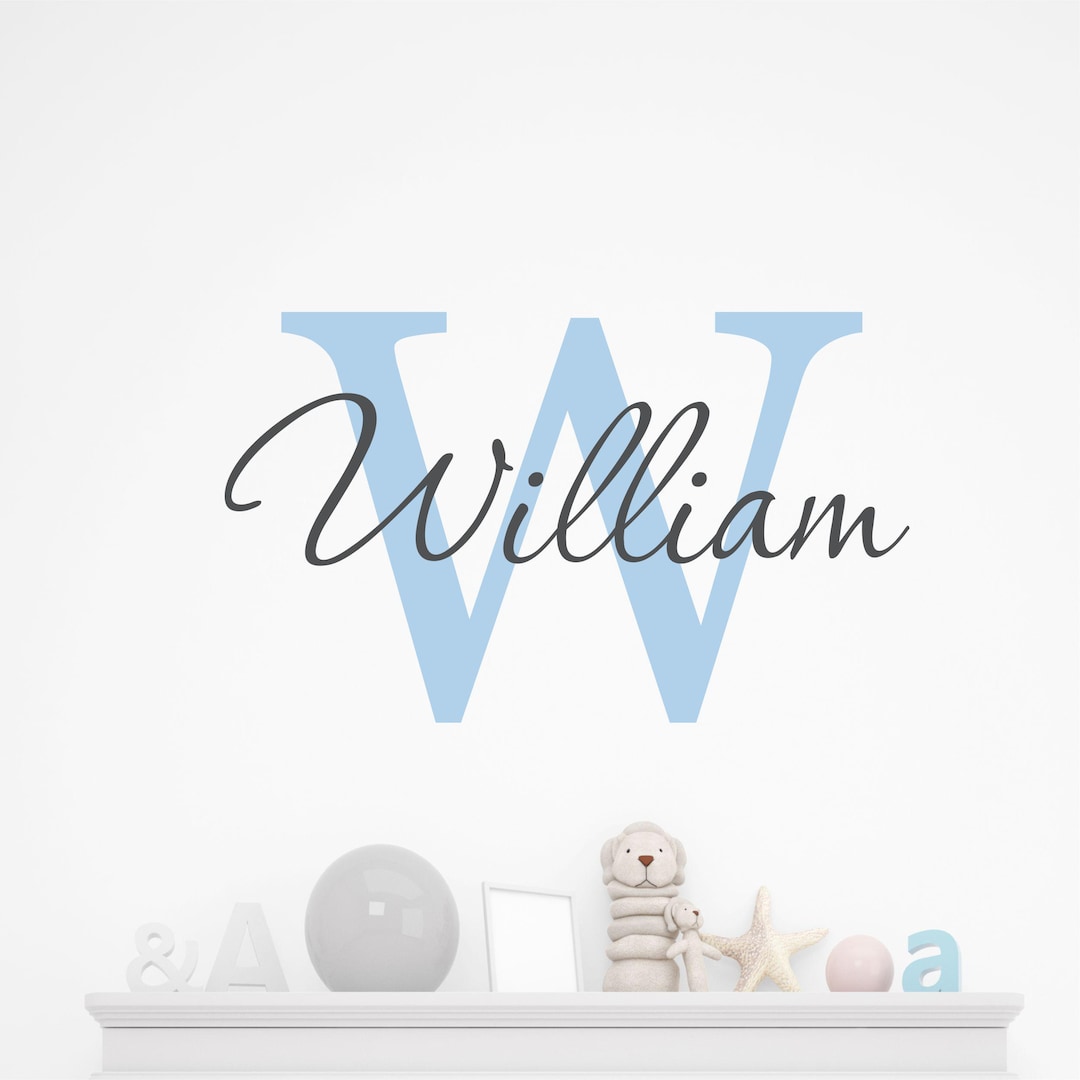 Name Wall Decal Kids Nursery - Personalized Names Wall Decal - Boy ...