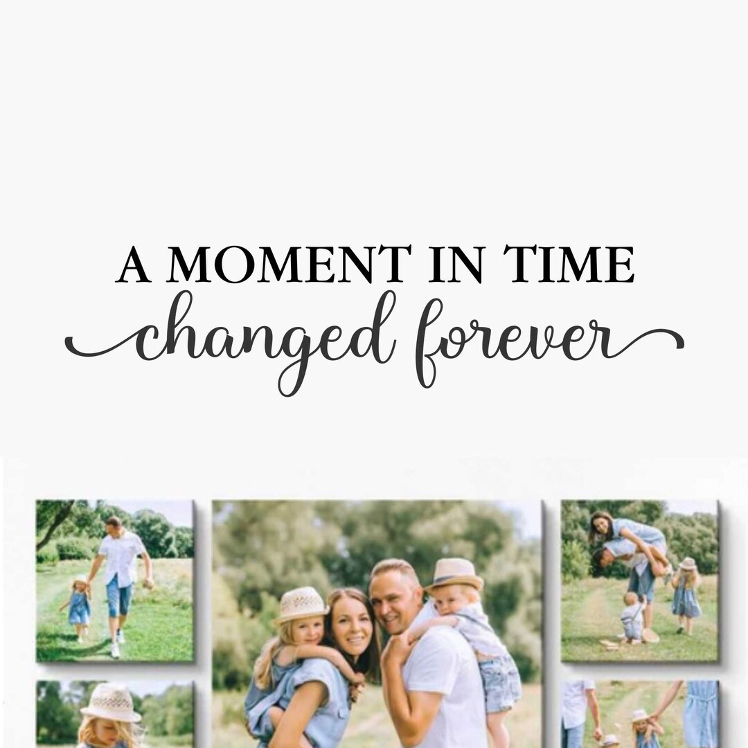 A Moment in Time Changed Forever Wall Decal Quote Quote Vinyl Words(03)