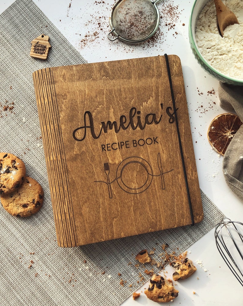 Personalized Recipe Book Custom Recipe Journal Blank Recipe Etsy