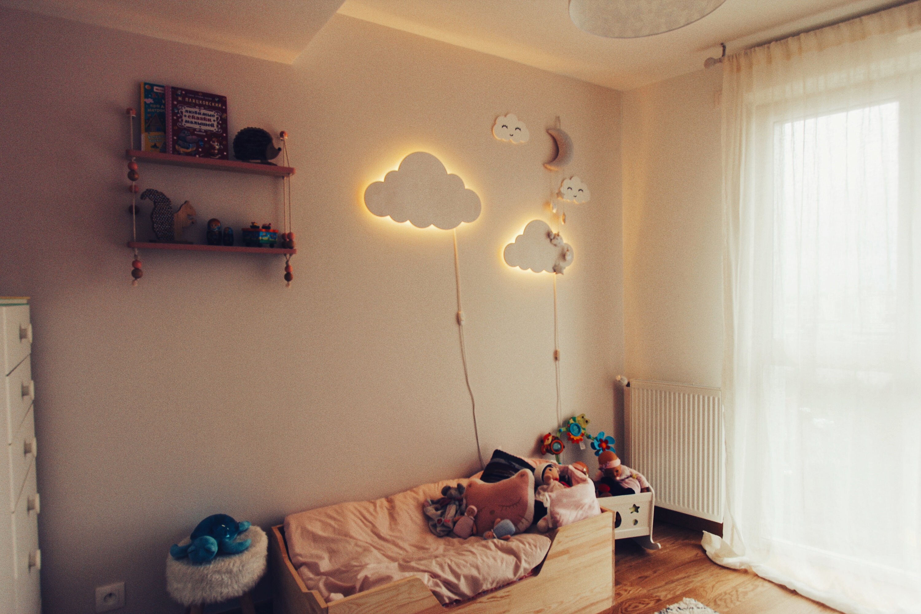 Moon Wall Light Baby Room Lamp Decor Nursery Night Kids Light Etsy