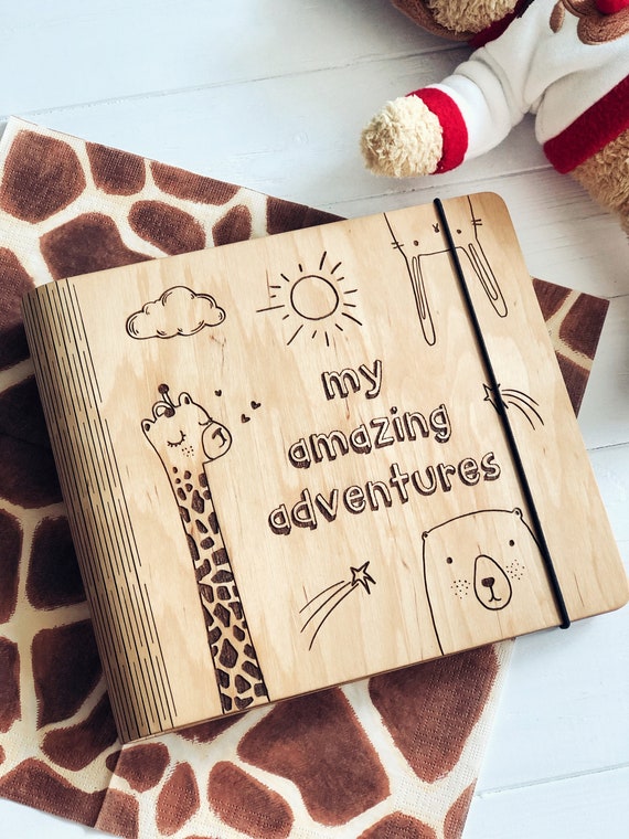 PERSONALISED PREGNANCY JOURNAL WOODEN SCRAPBOOK//PHOTO BOOK //MEMORIES