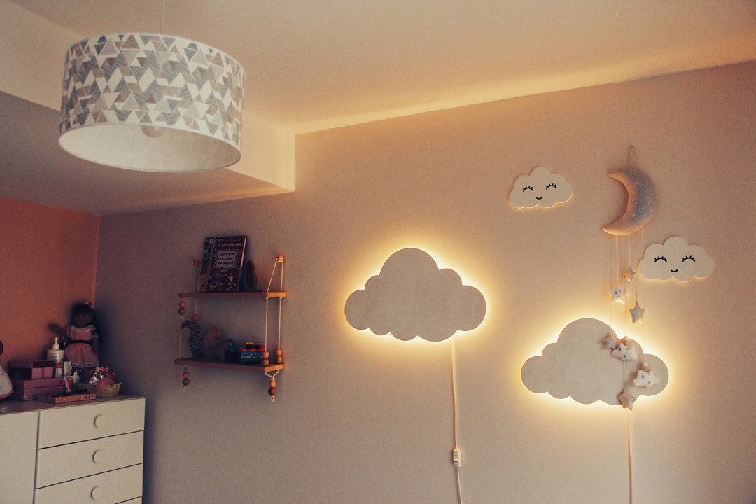 Cloud Night Light Wood Lamp Nursery Light Wall Decor Kids Room LED Lamp New  Baby Shower Gift - Etsy Canada