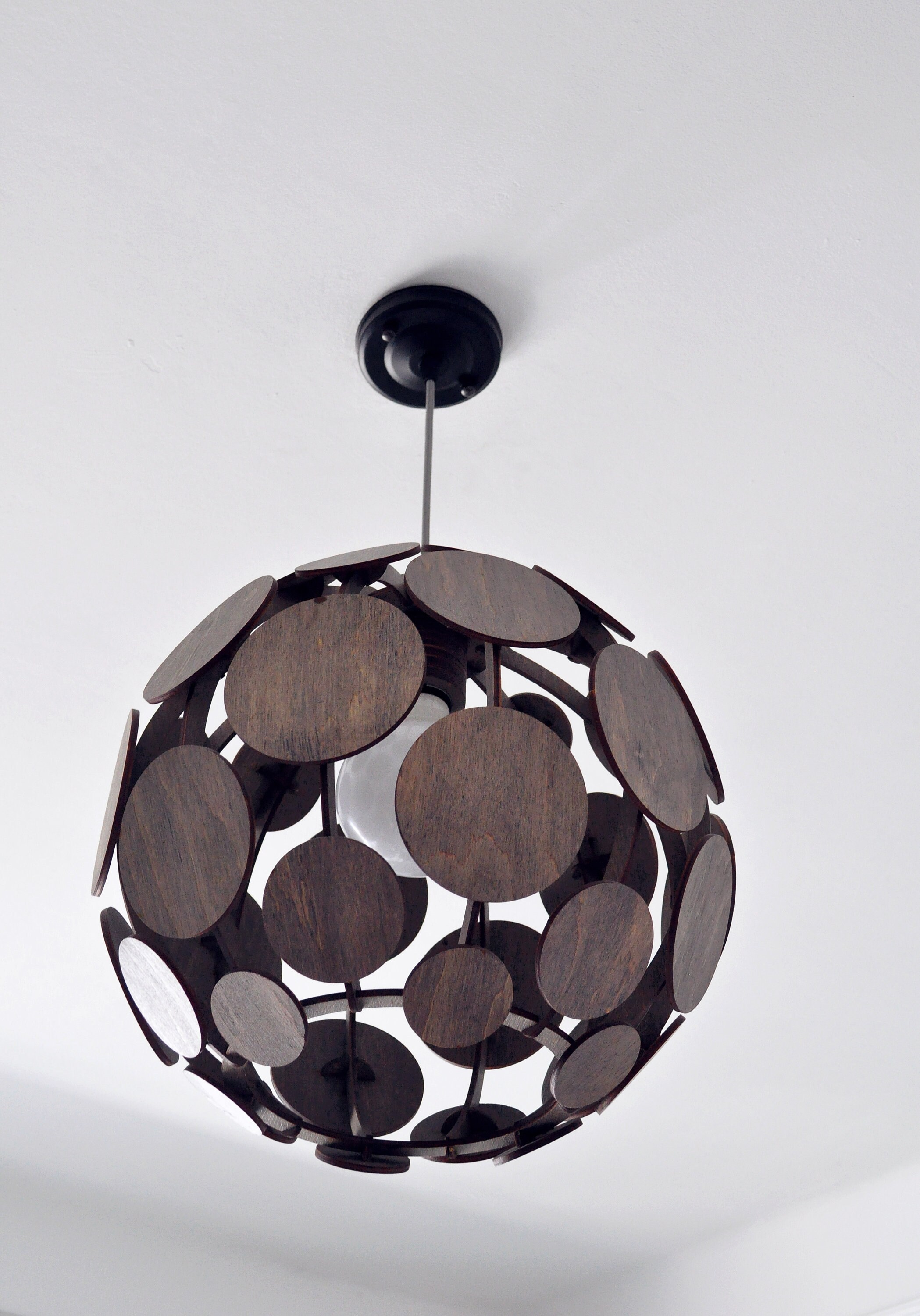 Wood Pendant Lamp Shade Living Room Hanging Lamp Modern Etsy