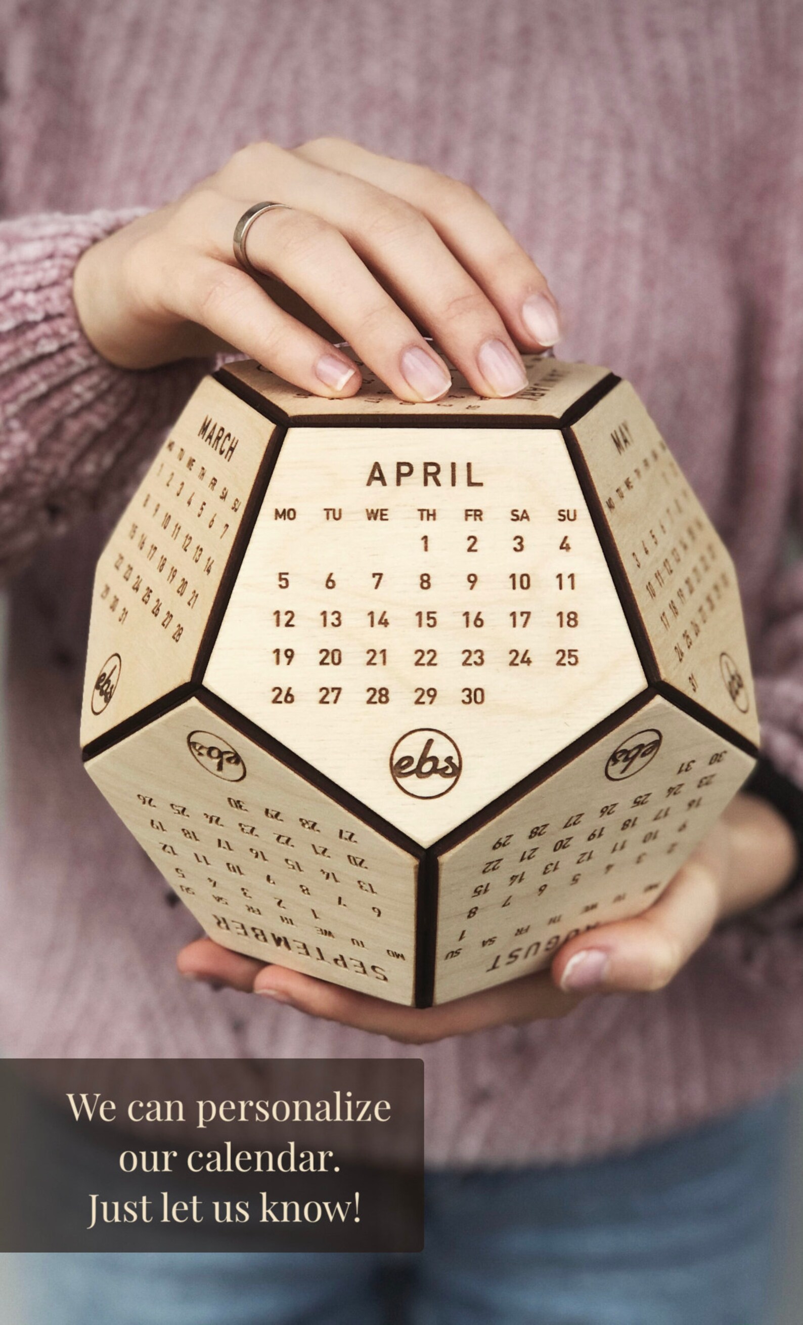 Wood Desk Calendar 2022 Office Accessories For Men Boss Gifts | Etsy