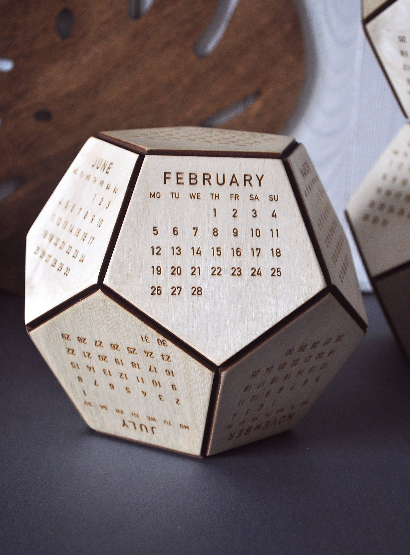 Wood Desk Calendar 2022 Office Accessories For Men Boss Gifts Etsy