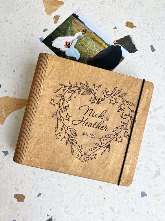 Wood Wedding Photo Album Personalized Etsy