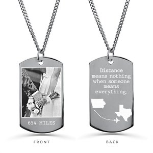 Engraved Men&#39;s Dog Tag Necklace, Personalized Dog Tag, Silver Dog Tag Necklace, Custom Engraved Free, Groomsman Gifts, Military Dog Tag