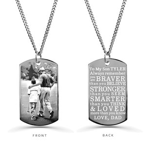 To My Son Dog Tag Necklace, Son Gift From Dad Mom, Custom Son Dog Tag, Son Pendant Necklace, Gift For Son, Son Gift, Gifts For Him, Boy Gift