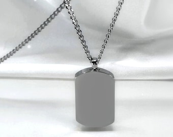 Engraved Cremation Urn Necklace for Human or Pet Ashes, Custom Handmade Memorial Jewelry, Remembrance Keepsake Funeral Gift, Fingerprint Urn