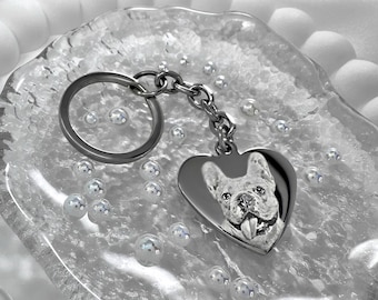 Custom Engraved Pet Portrait Keychain Dog Photo Keyring Personalized Dog Mom Memorial Keychain Customized Cat Keepsake Gift Pet Lover Tag