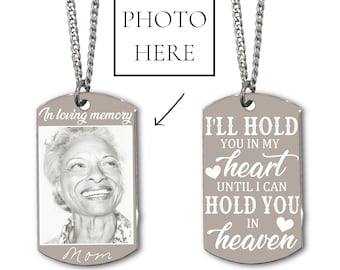 I will hold you in my heart until I can hold you in heaven necklace, Memorial Necklace, Sympathy Jewelry Memorial Gift for Loss of Loved One