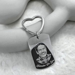 Personalized Name Keychain Custom Handwriting Keychain Engraved Fingerprint Keychain Memorial Keychain Personalized Jewelry Photo Keychain