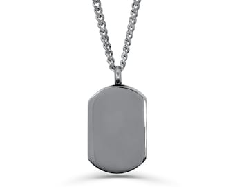 Dog Tag Urn Necklace, Photo Engraved Urn, Personalized Cremation Necklace for Ashes, Ashes Necklace for Human or Pets, Memorial Jewelry Gift