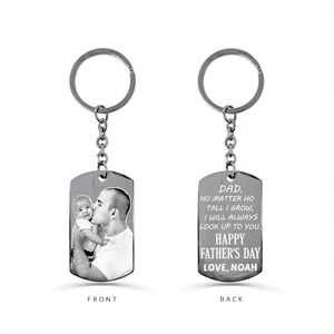 Personalized Father&#39;s Day Gift, Dad Gift, Gift for Daddy, Daddy Birthday Gift, Gift for Men, Daddy Keychain, Picture Keychain, Daddy Keyring