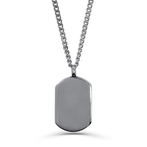 Dog Tag Urn Necklace, Photo Engraved Urn, Personalized Cremation Necklace for Ashes, Ashes Necklace for Human or Pets, Memorial Jewelry Gift