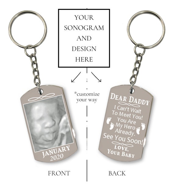 sonogram keychain for dad