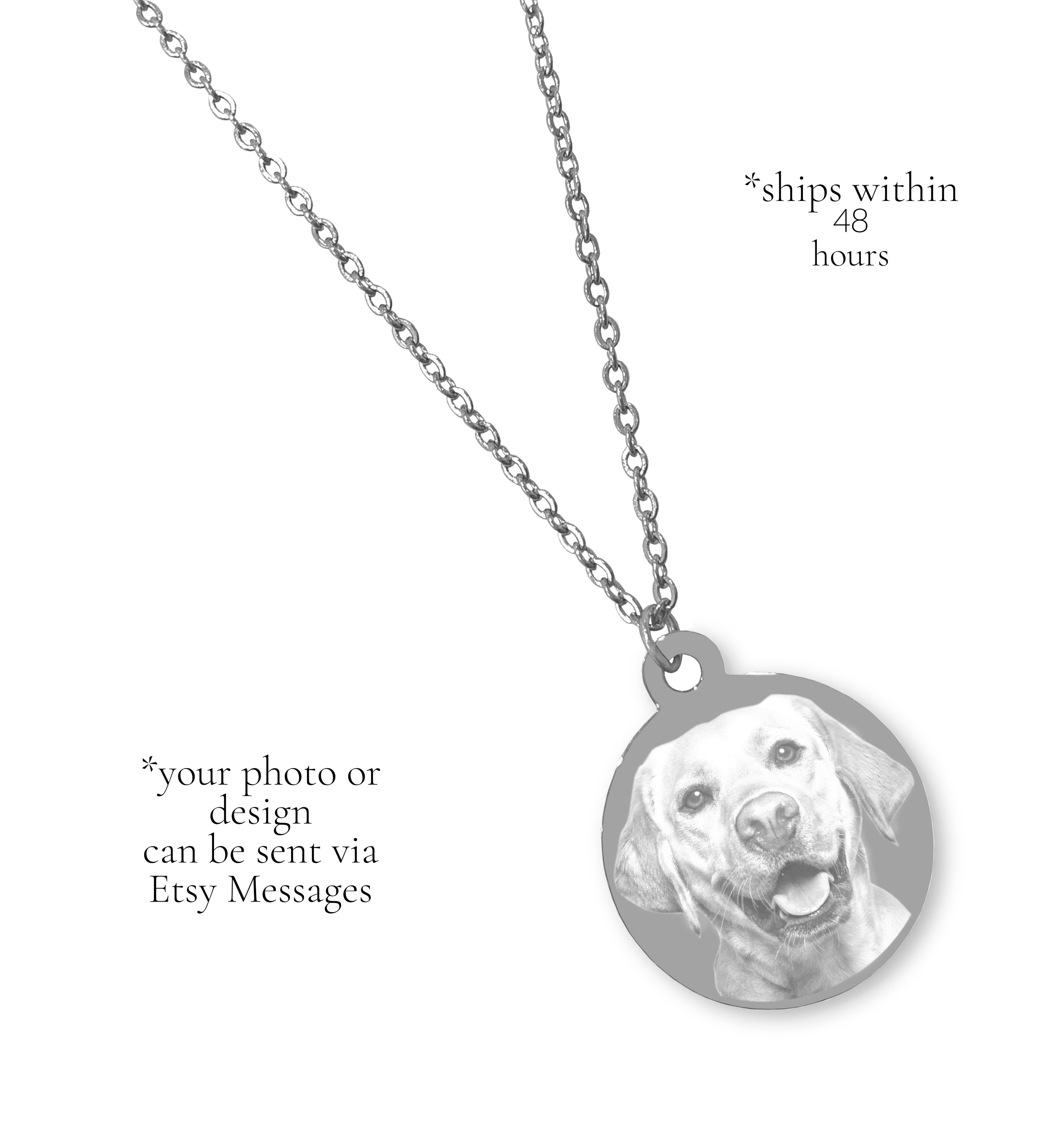 Your Pet Photo Necklace Picture Necklace Personalized Cat Etsy