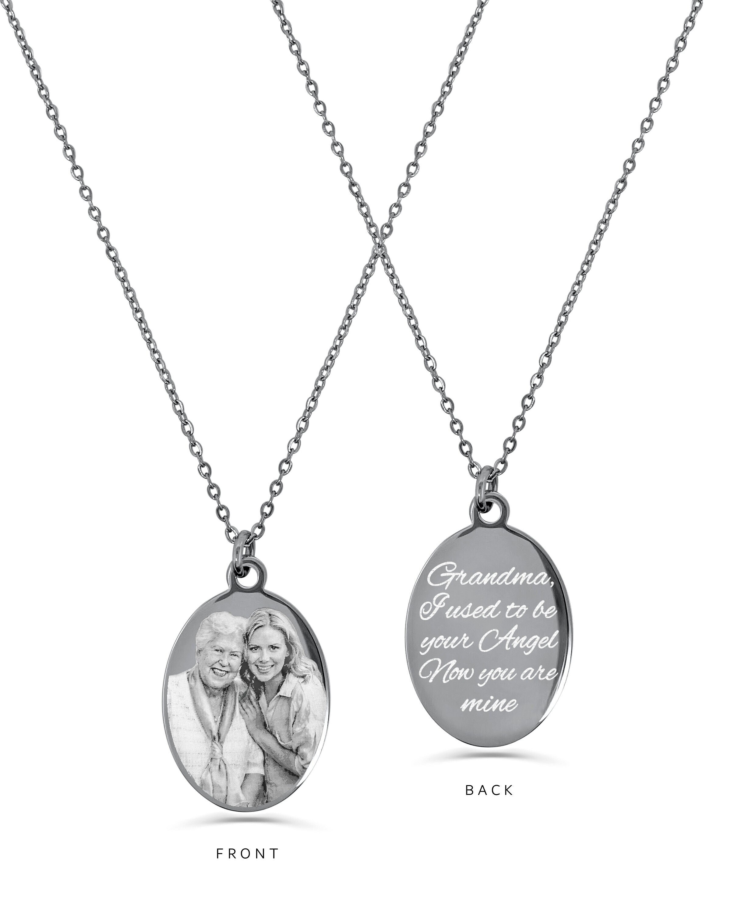 Grandma Memorial Necklace I Used to Be Her Angel Personalized