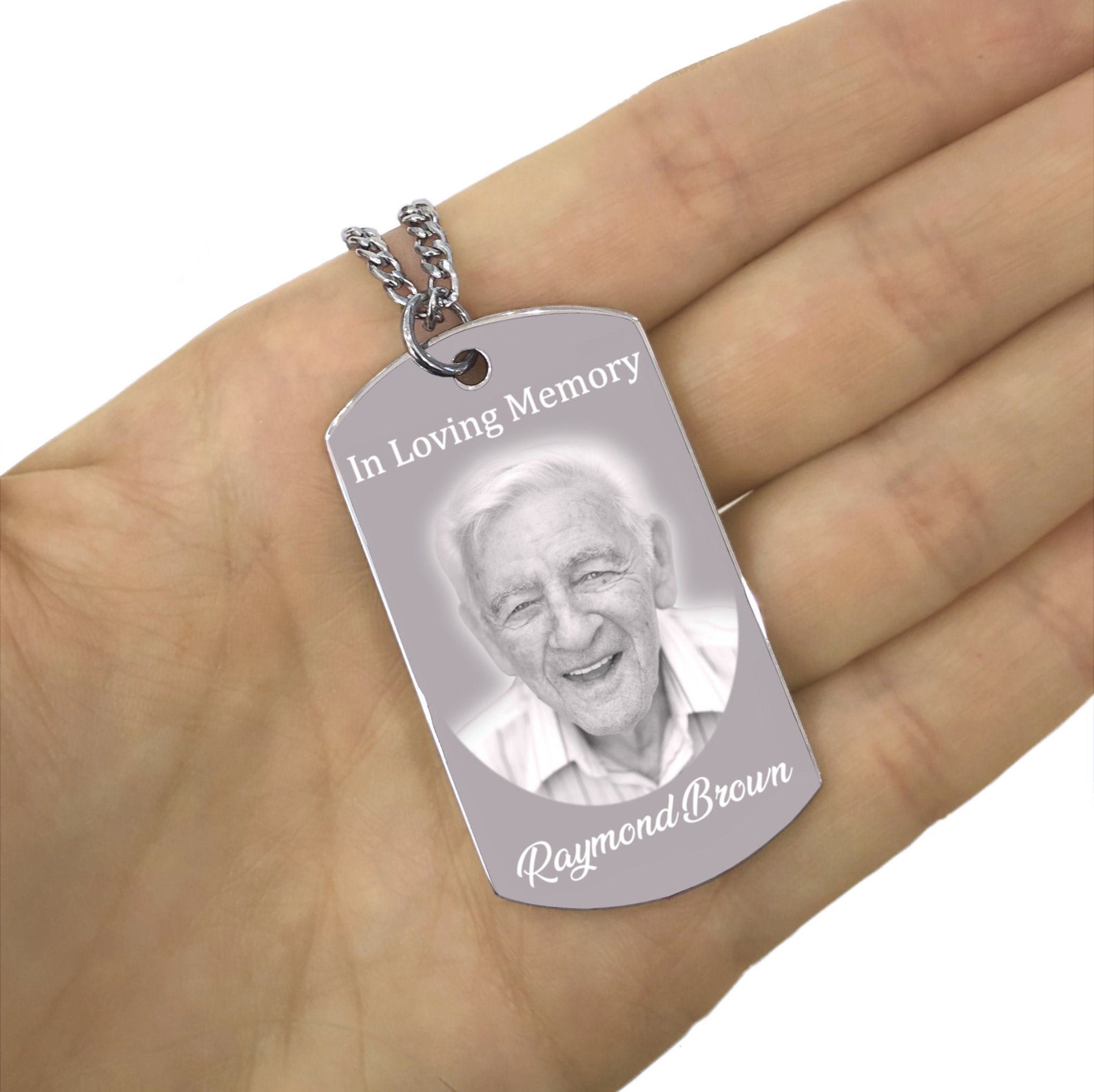 Memorial Jewelry Memorial Dog tag In Memory Dog Tag Dad Etsy