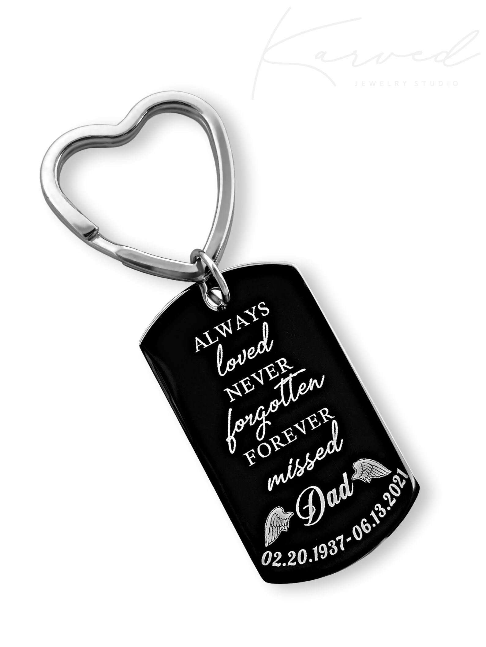 Personalized Memorial Keychain Remembrance Keychain in Etsy
