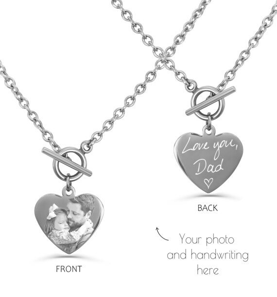 Personalized Heart Toggle Clasp 