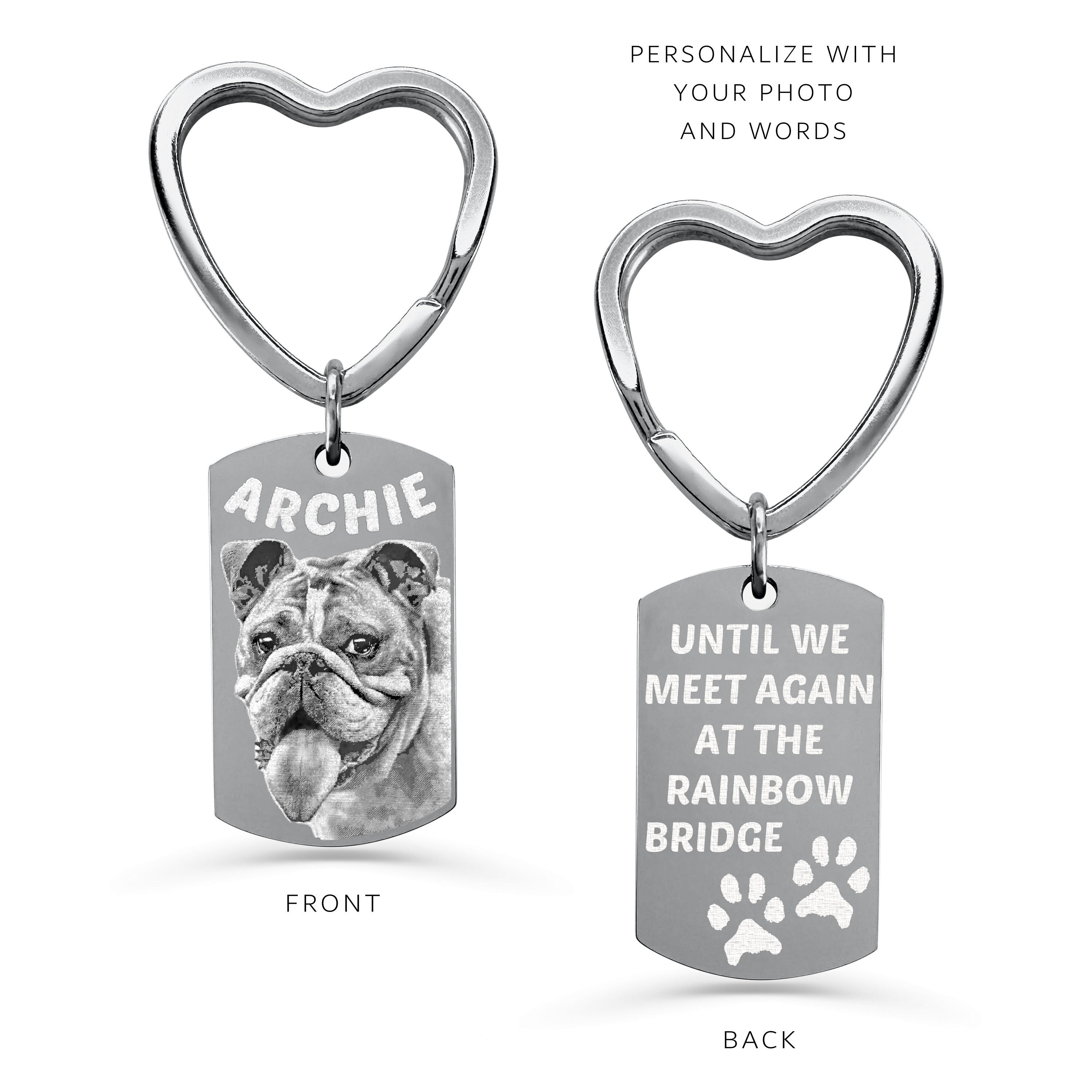 Personalized Cremation Keychain Pet Ashes Keepsake Pet Loss Gift Dog ...