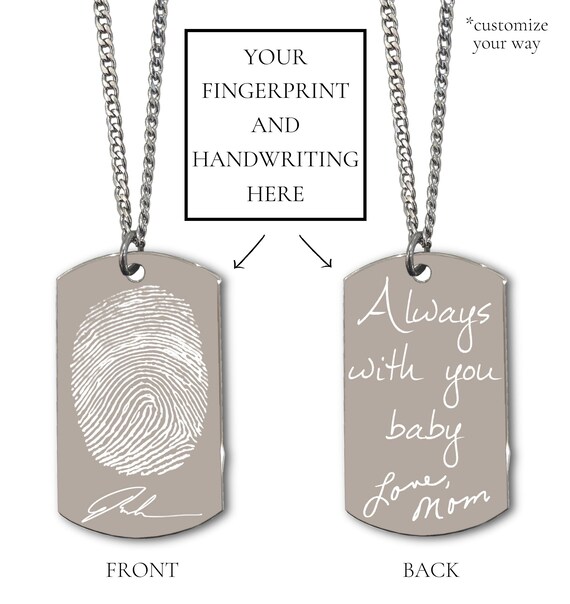 thumbprint dog tag
