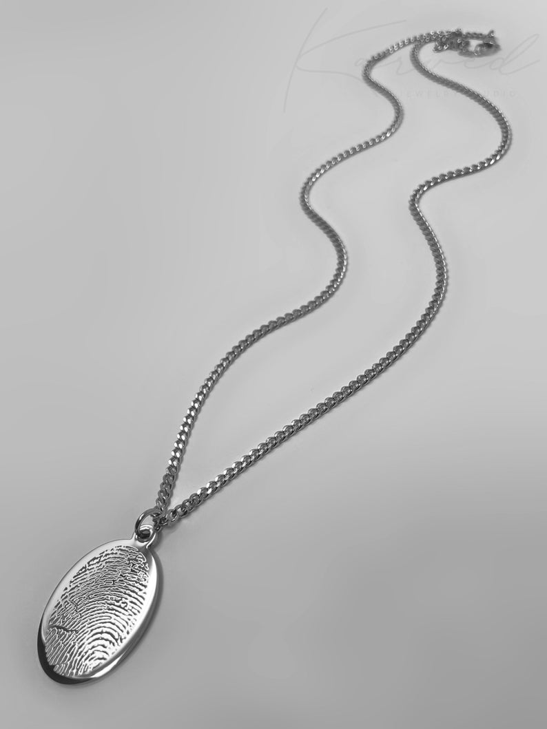 Photo Necklace Men Chain Necklace Personalized Actual Etsy