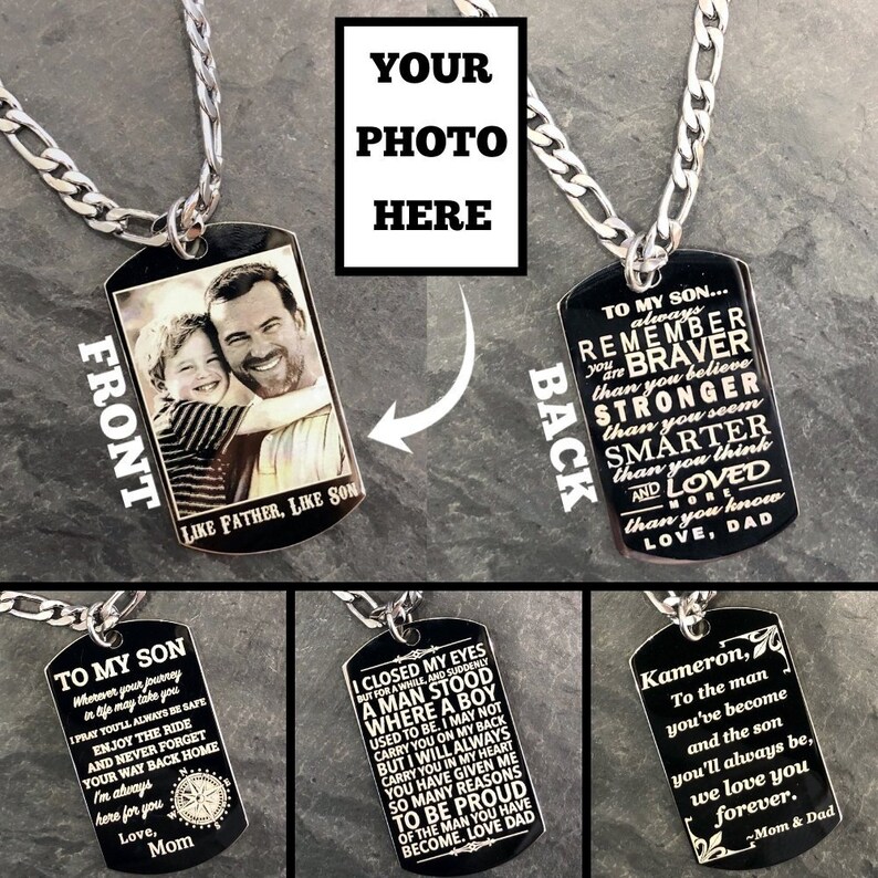engraved dog tags for son