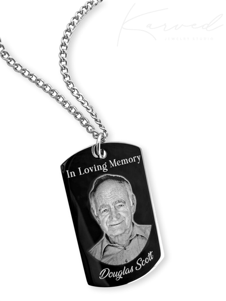 Memorial Jewelry Memorial Dog Tag in Memory Dog Tag Dad Etsy