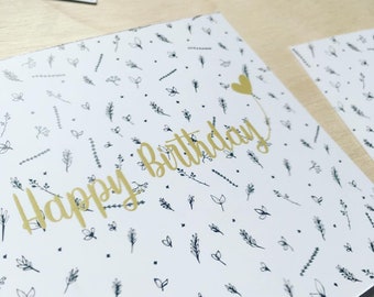 Carte d'anniversaire - Happy birthday