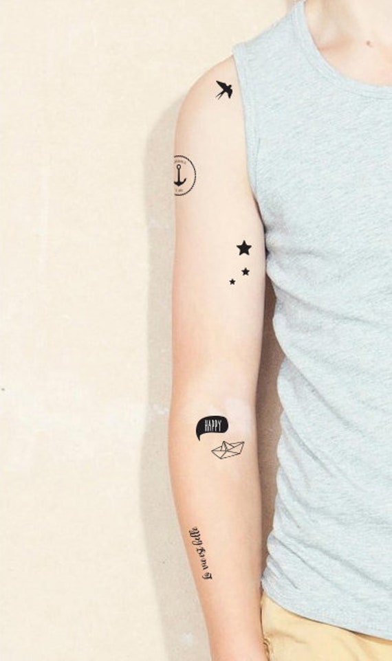 Planche De Tatouages Ephemeres Tattoo Pour Enfant Etsy