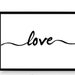 Love Printable Art, Modern Wall Decor, Love Print, Wall Art, Love Quote ...