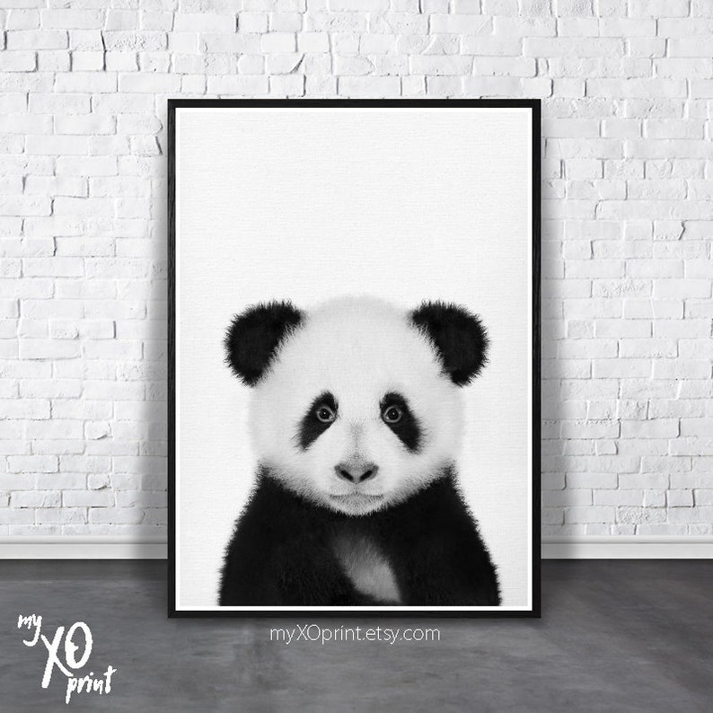 Baby Shower Gift Panda Print Printable Animal Nursery Art Etsy