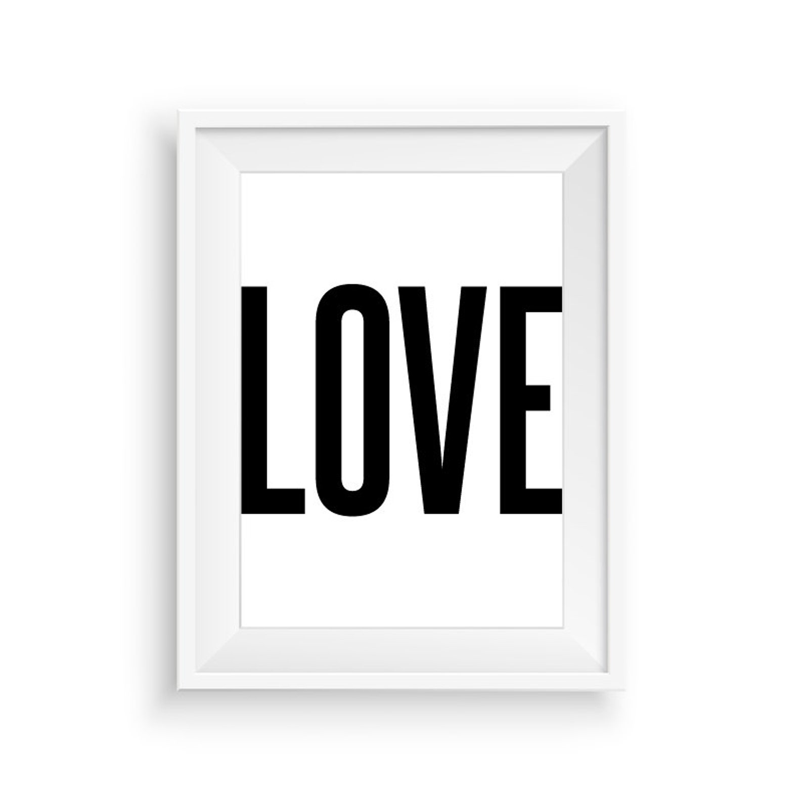 Modern Wall Decor Printable Love Love Print Inspirational | Etsy