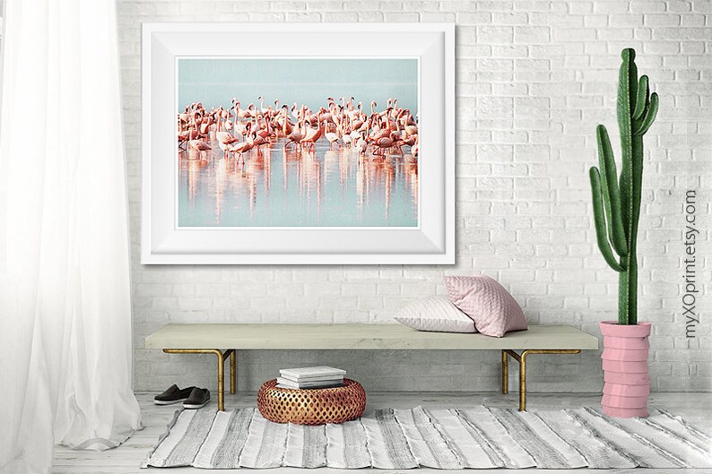 Flamingo Print Flamingo Wall Art Tropical Wall Art Decor Etsy