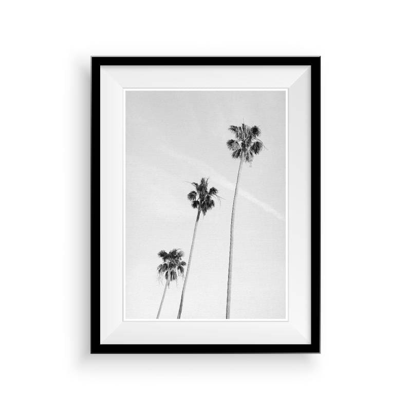 Tropical Printable Palm Print Palm Tree Wall Art BW Print Etsy